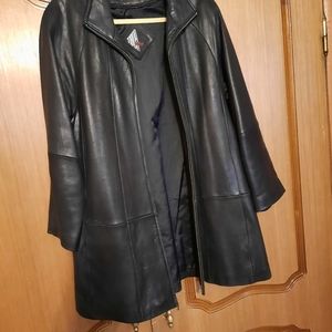 Women  leather coat , size 10